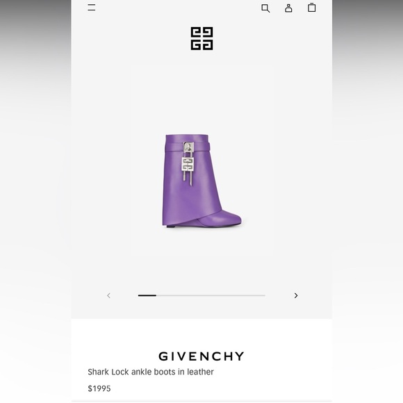 Givenchy Shark Lock Ankle Boots - Ultraviolet - Picture 2 of 9